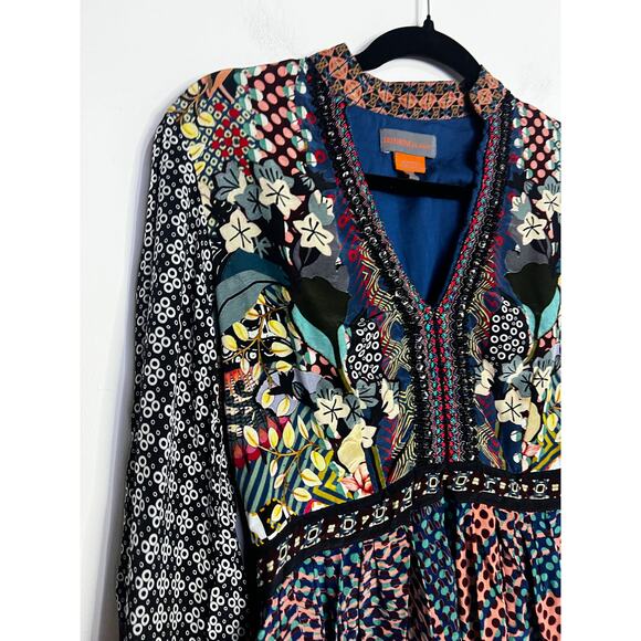 Anthropologie Bhanuni by Jyoti Onyx Top Size Medium - Picture 2 of 4